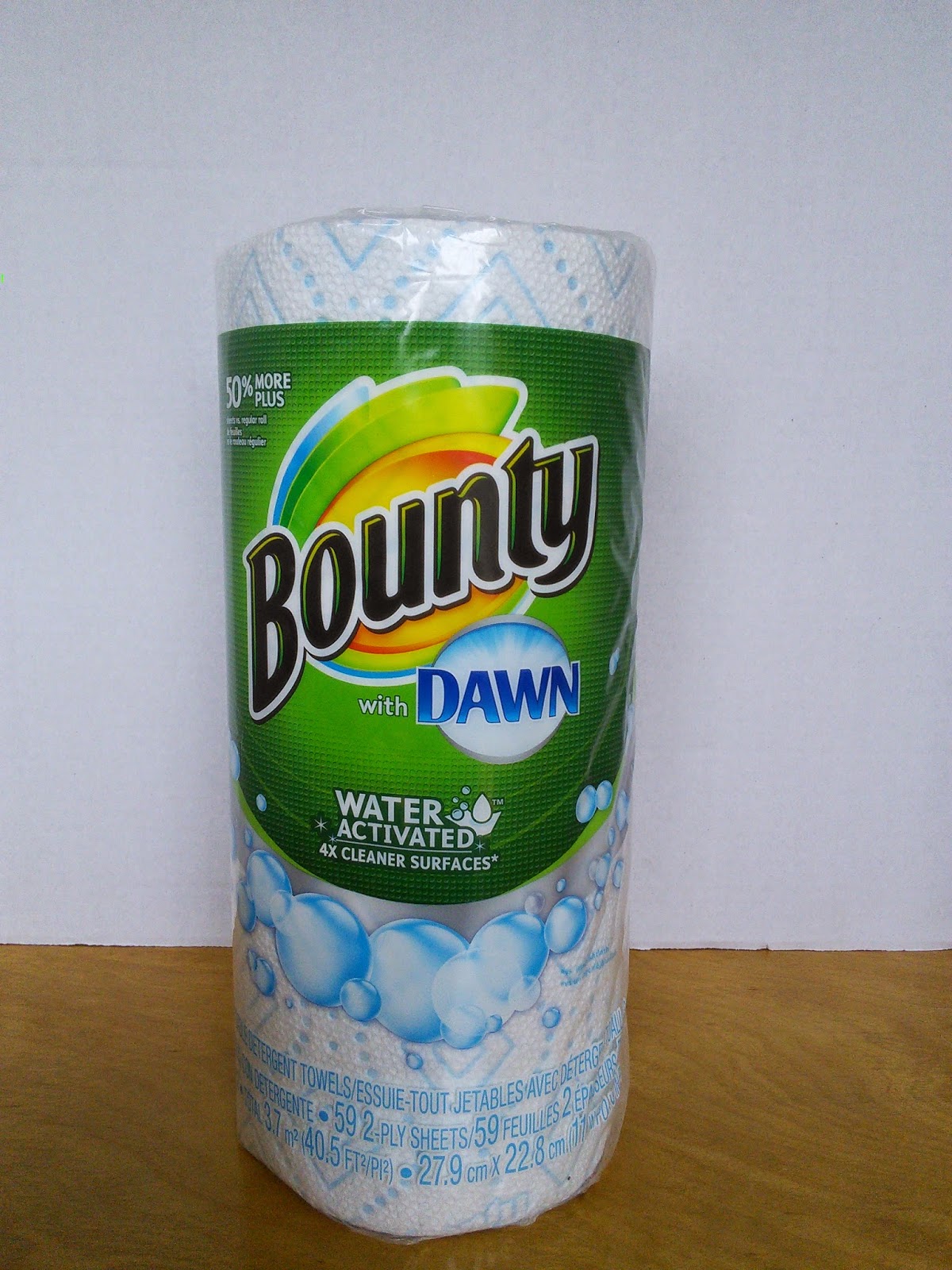 I discovered New Bounty with Dawn paper towels and I put them to the